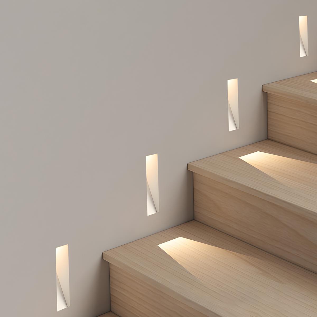 Lampa Schodowa Wpuszczana Minimalistyczna z Czujnikiem Ruchu do Schodów i Korytarza