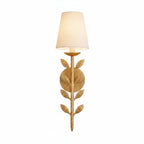 Lampa Ścienna Boho z Motywem Liści i Abażurem