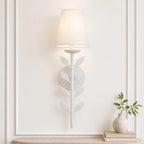 Lampa Ścienna Boho z Motywem Liści i Abażurem