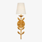 Lampa Ścienna Boho z Motywem Liści i Abażurem