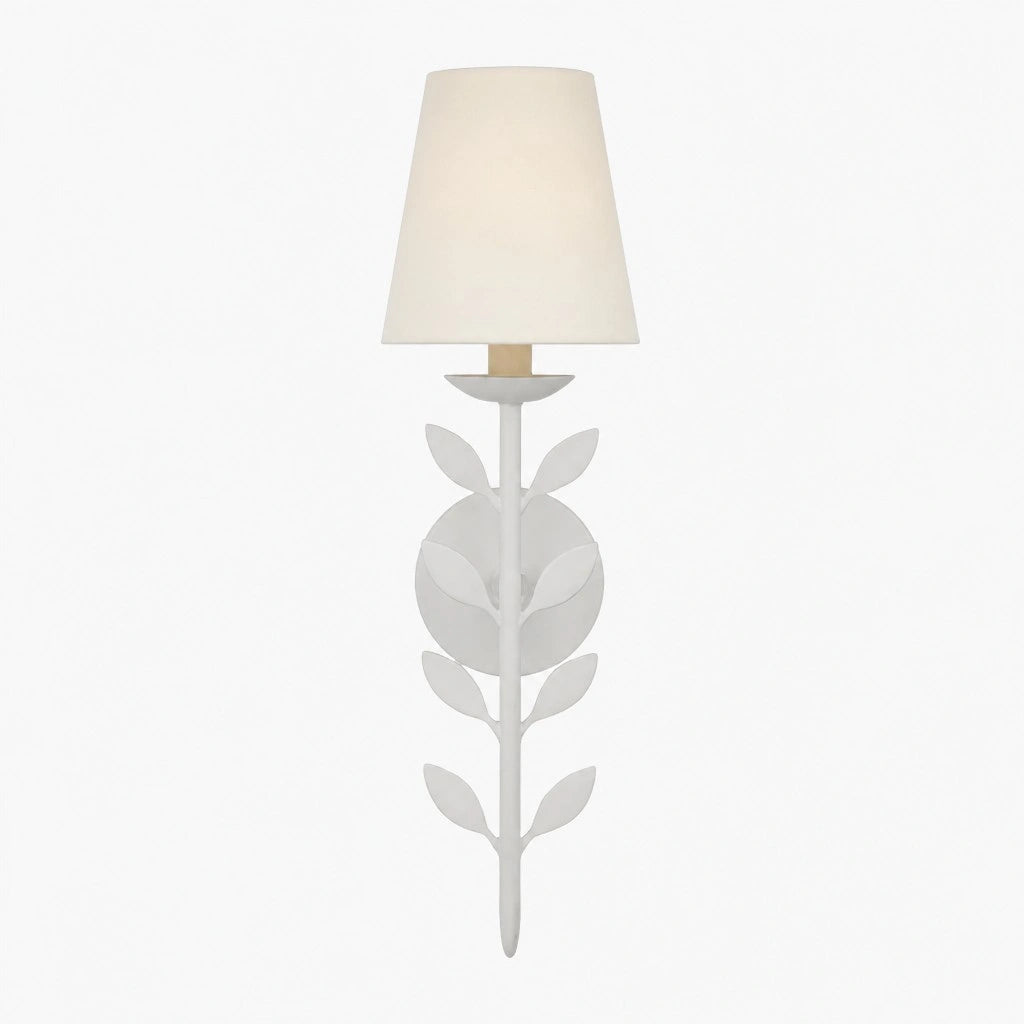 Lampa Ścienna Boho z Motywem Liści i Abażurem