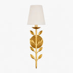 Lampa Ścienna Boho z Motywem Liści i Abażurem