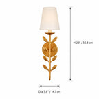 Lampa Ścienna Boho z Motywem Liści i Abażurem