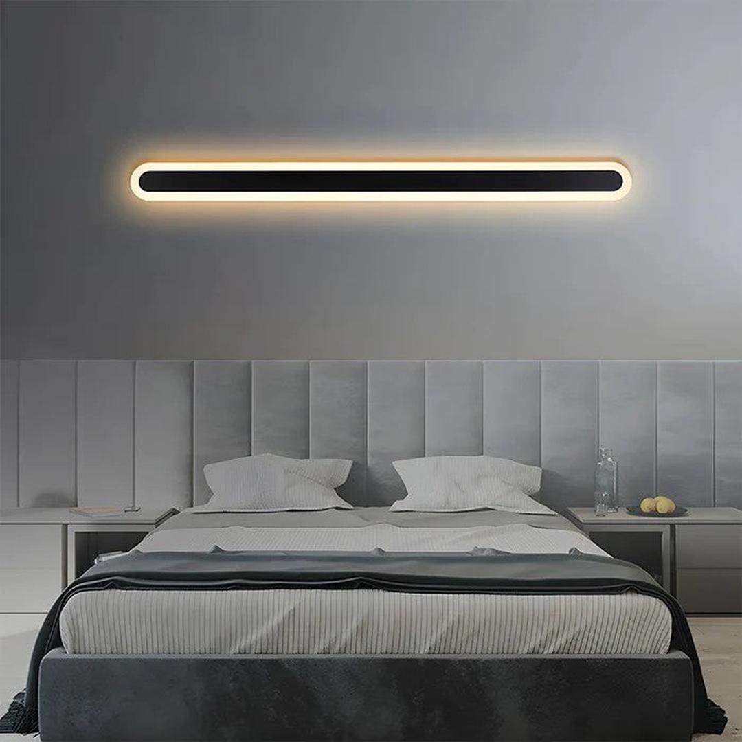 Lampa Ścienna Minimalistyczna Liniowa ze Zintegrowanym Źródłem Światła