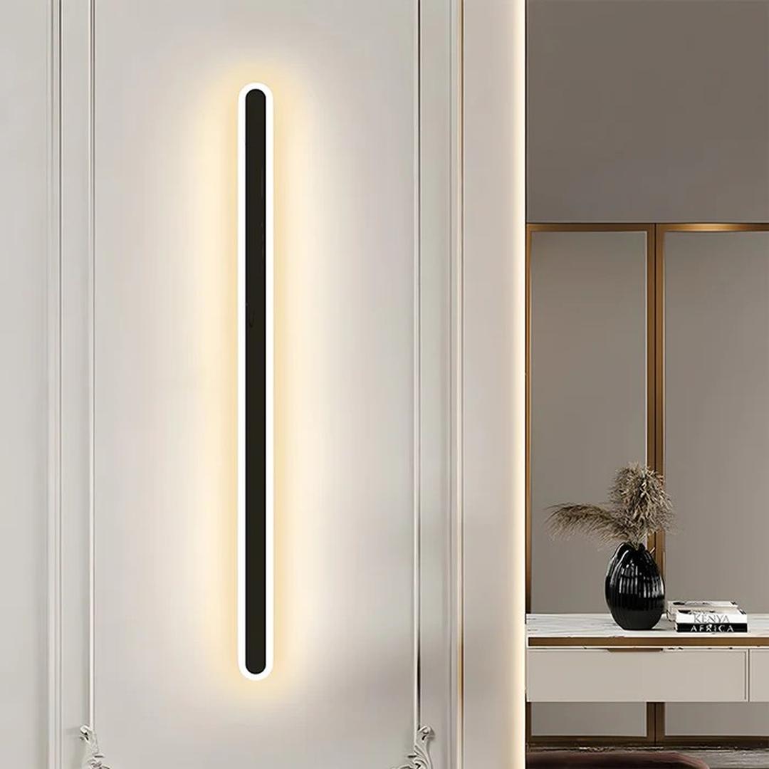 Lampa Ścienna Minimalistyczna Liniowa ze Zintegrowanym Źródłem Światła