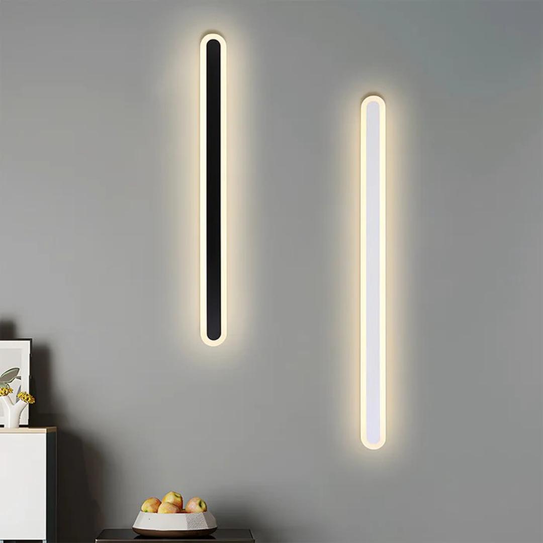 Lampa Ścienna Minimalistyczna Liniowa ze Zintegrowanym Źródłem Światła