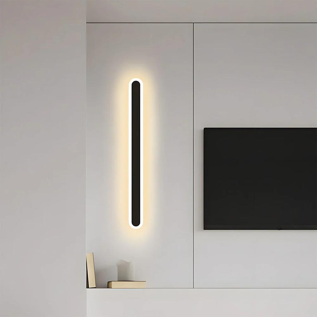 Lampa Ścienna Minimalistyczna Liniowa ze Zintegrowanym Źródłem Światła