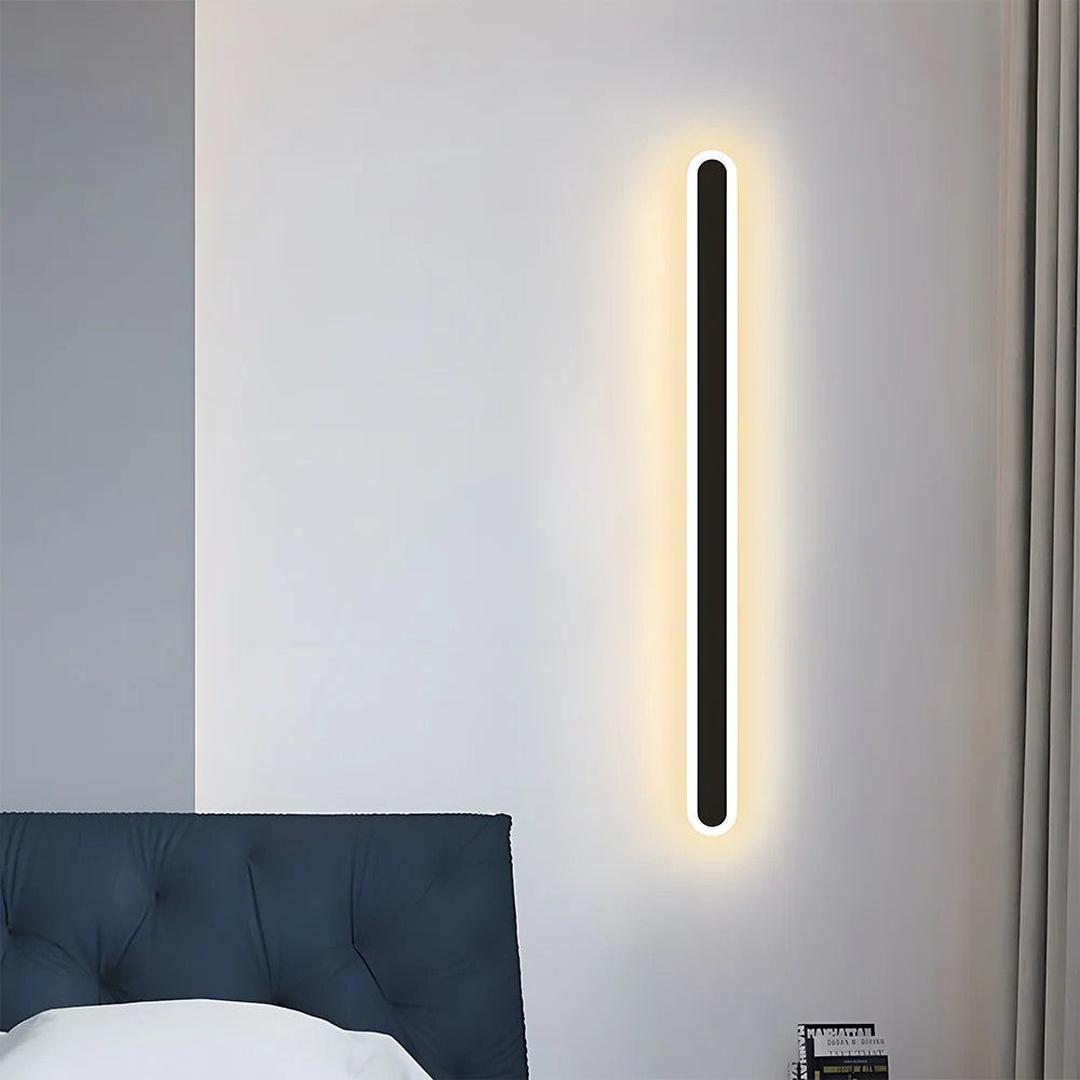 Lampa Ścienna Minimalistyczna Liniowa ze Zintegrowanym Źródłem Światła