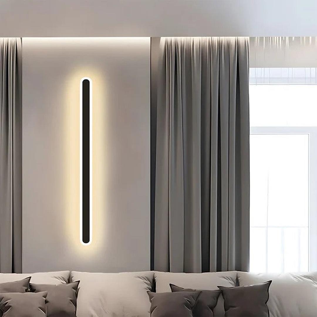 Lampa Ścienna Minimalistyczna Liniowa ze Zintegrowanym Źródłem Światła