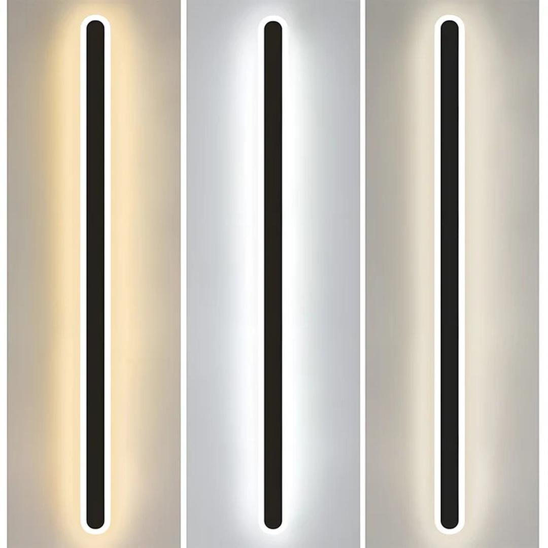 Lampa Ścienna Minimalistyczna Liniowa ze Zintegrowanym Źródłem Światła