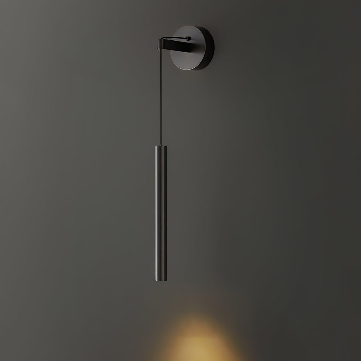 Lampa Ścienna Minimalistyczna z Cylindrycznym Kloszem na Kablu