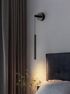 Lampa Ścienna Minimalistyczna z Cylindrycznym Kloszem na Kablu