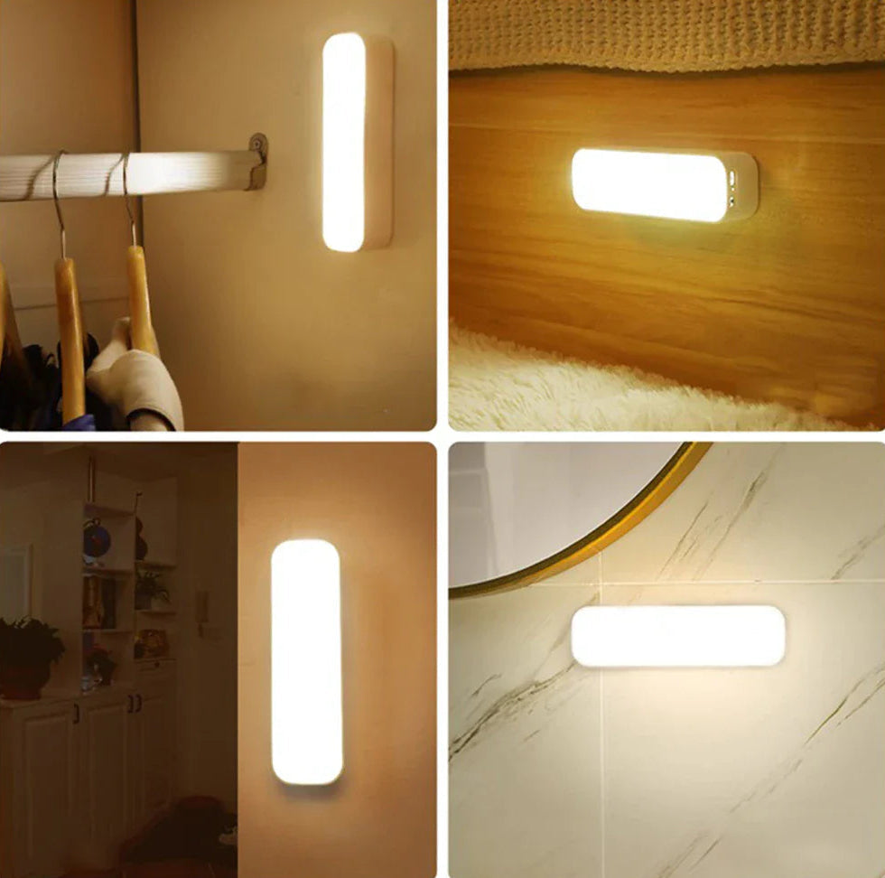 Lampa Ścienna Minimalistyczna z Czujnikiem Ruchu i Ładowaniem USB