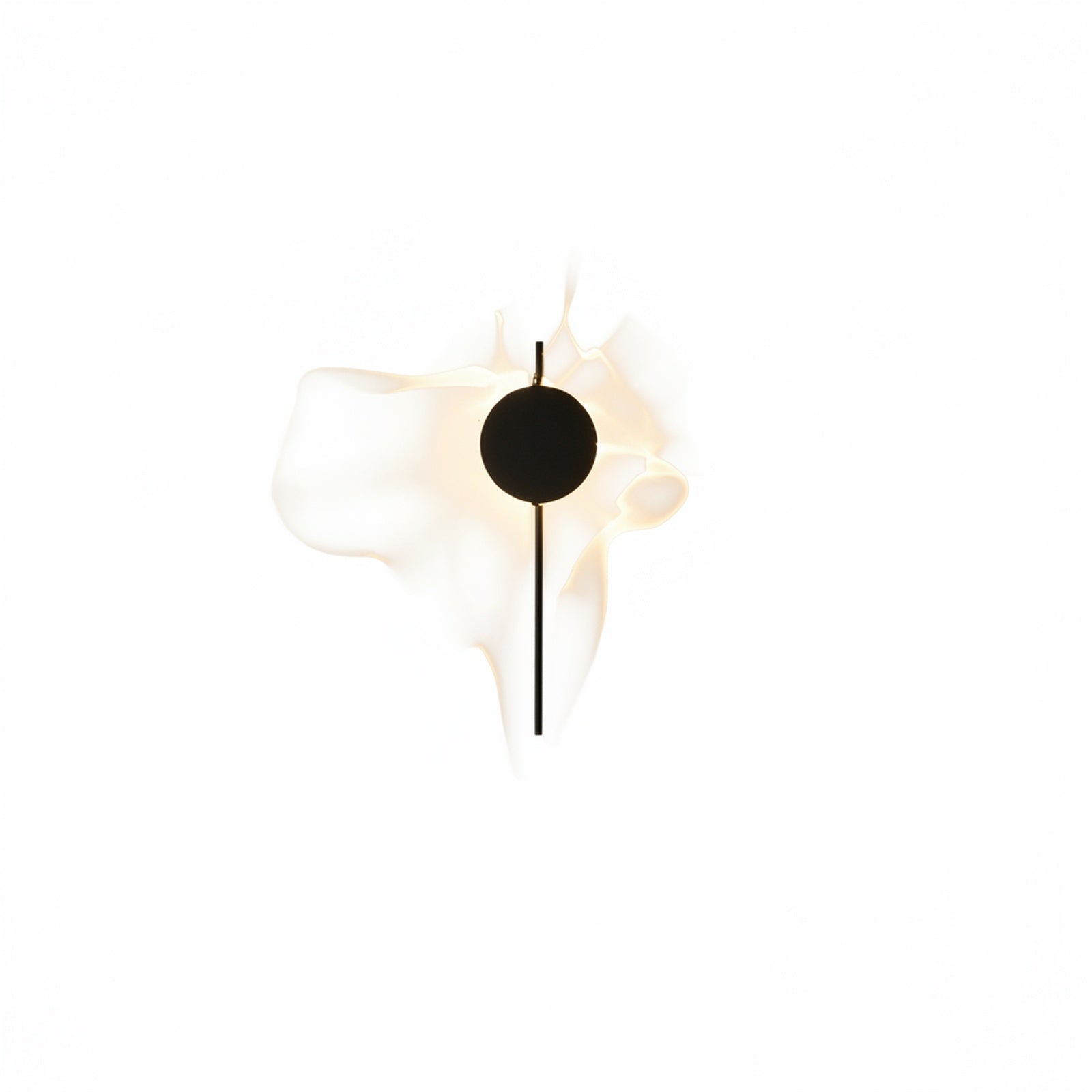 Lampa Ścienna Minimalistyczna z Efektem Falującej Poświaty i Obrotowym Kloszem