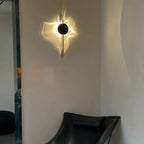 Lampa Ścienna Minimalistyczna z Efektem Falującej Poświaty i Obrotowym Kloszem