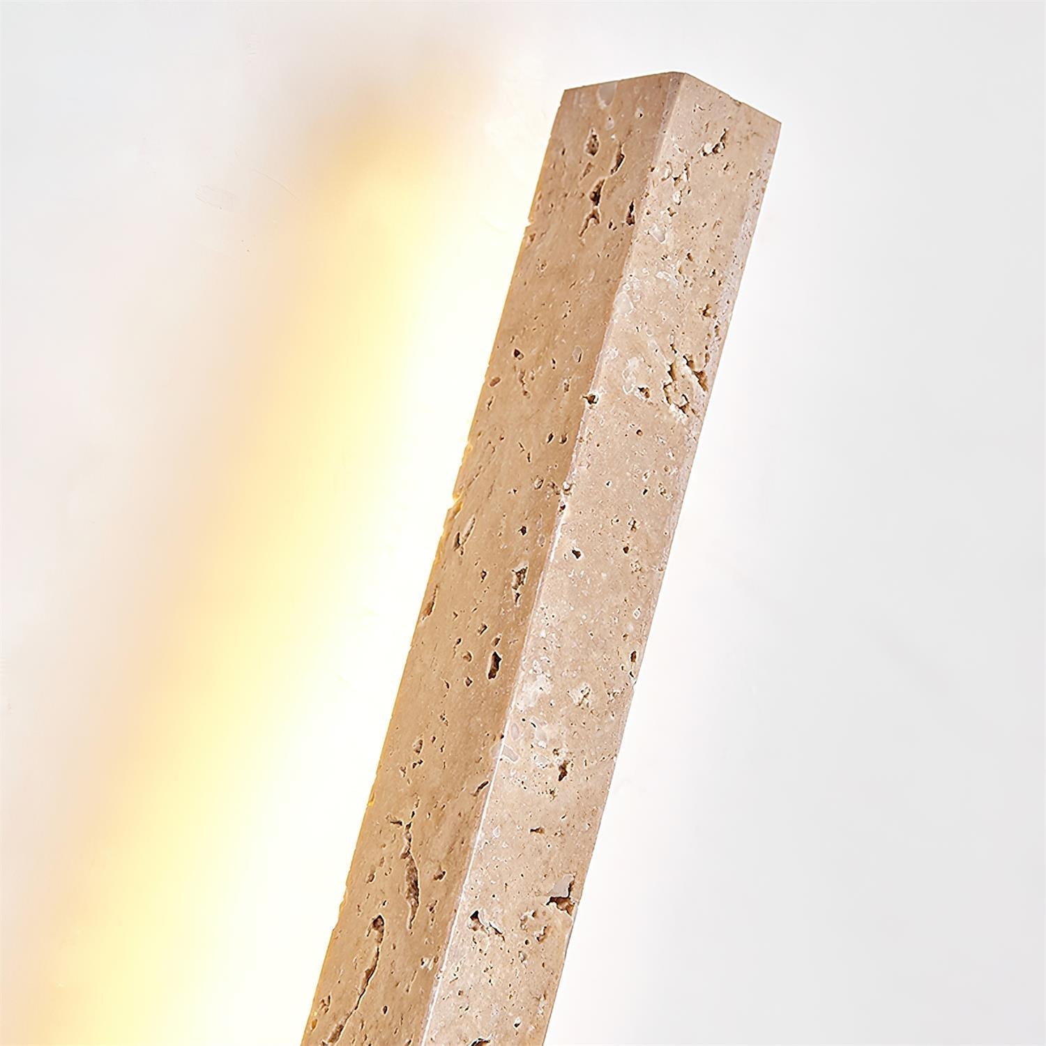 Lampa Ścienna Minimalistyczna z Trawertynu z Wbudowanym Oświetleniem