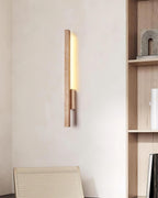 Lampa Ścienna Minimalistyczna z Trawertynu z Wbudowanym Oświetleniem