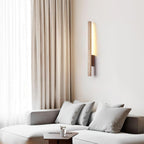 Lampa Ścienna Minimalistyczna z Trawertynu z Wbudowanym Oświetleniem