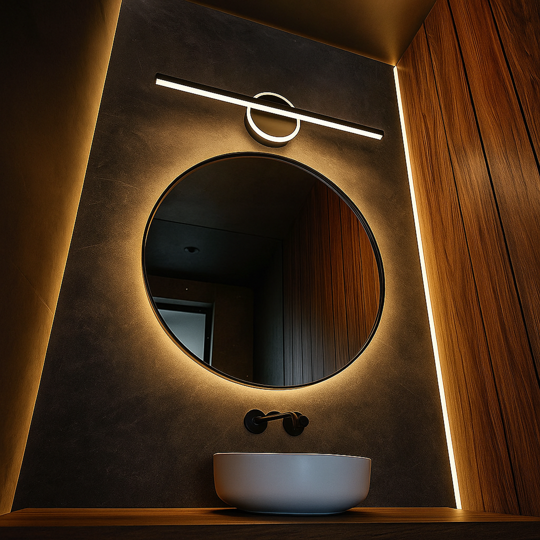 Lampa Ścienna Minimalistyczna z Zintegrowanym Źródłem Światła