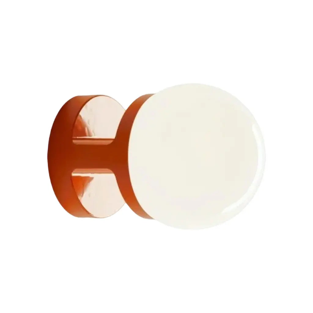 Lampa Ścienna Modern z Kloszem Kulowym i Ceramiczną Podstawą