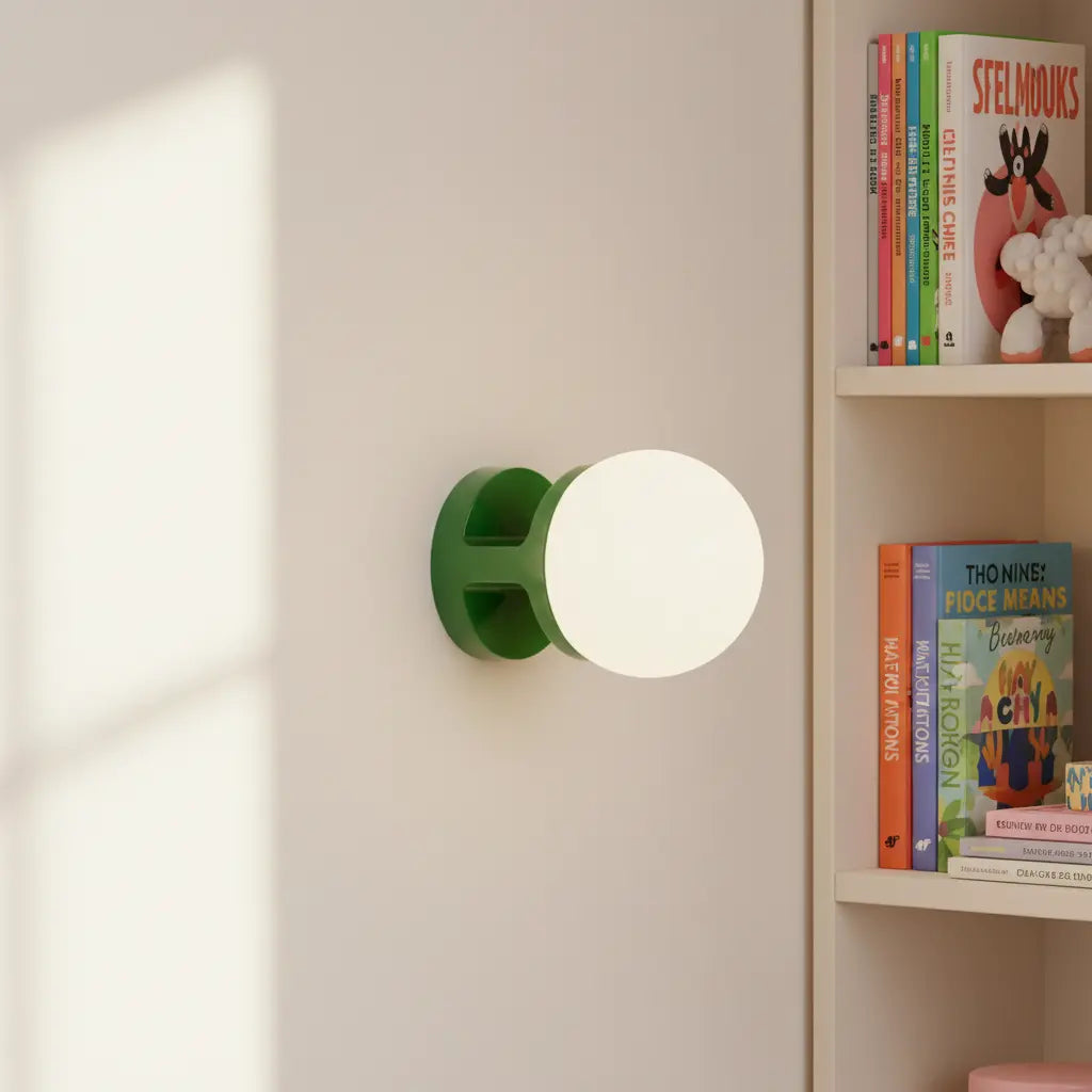 Lampa Ścienna Modern z Kloszem Kulowym i Ceramiczną Podstawą