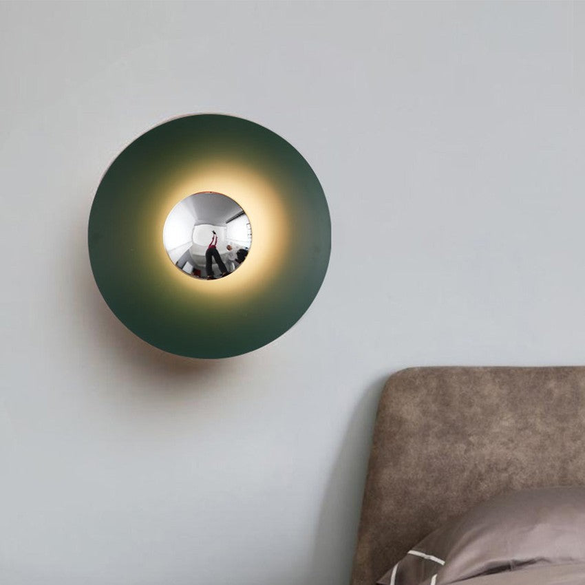 Lampa Ścienna Nowoczesna Minimalistyczna z Okrągłą Tarczą i Wbudowanym LED
