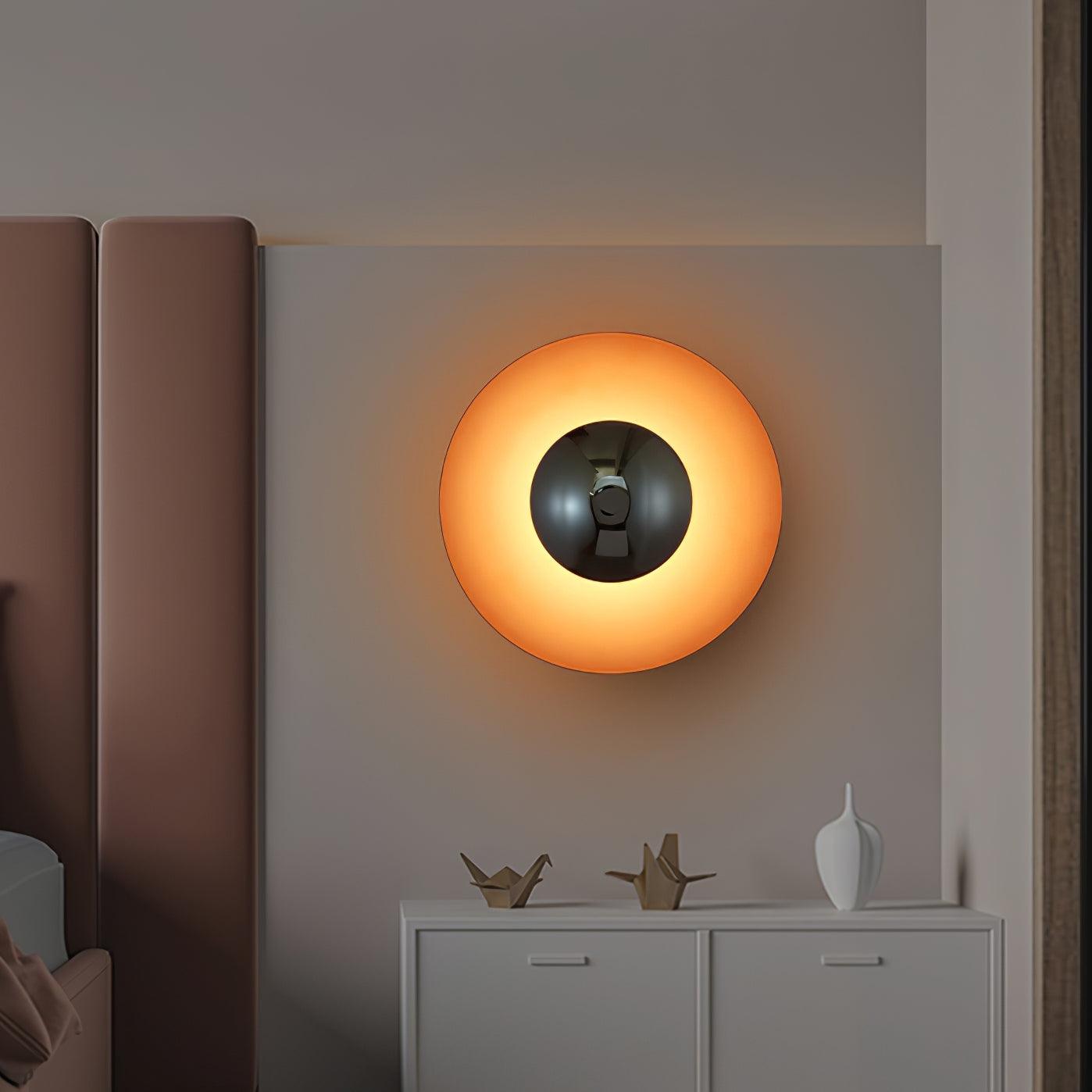 Lampa Ścienna Nowoczesna Minimalistyczna z Okrągłym Kloszem i Zintegrowanym LED