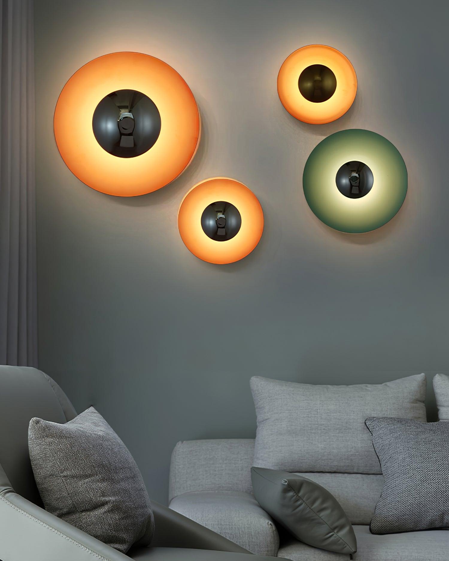 Lampa Ścienna Nowoczesna Minimalistyczna z Okrągłym Kloszem i Zintegrowanym LED