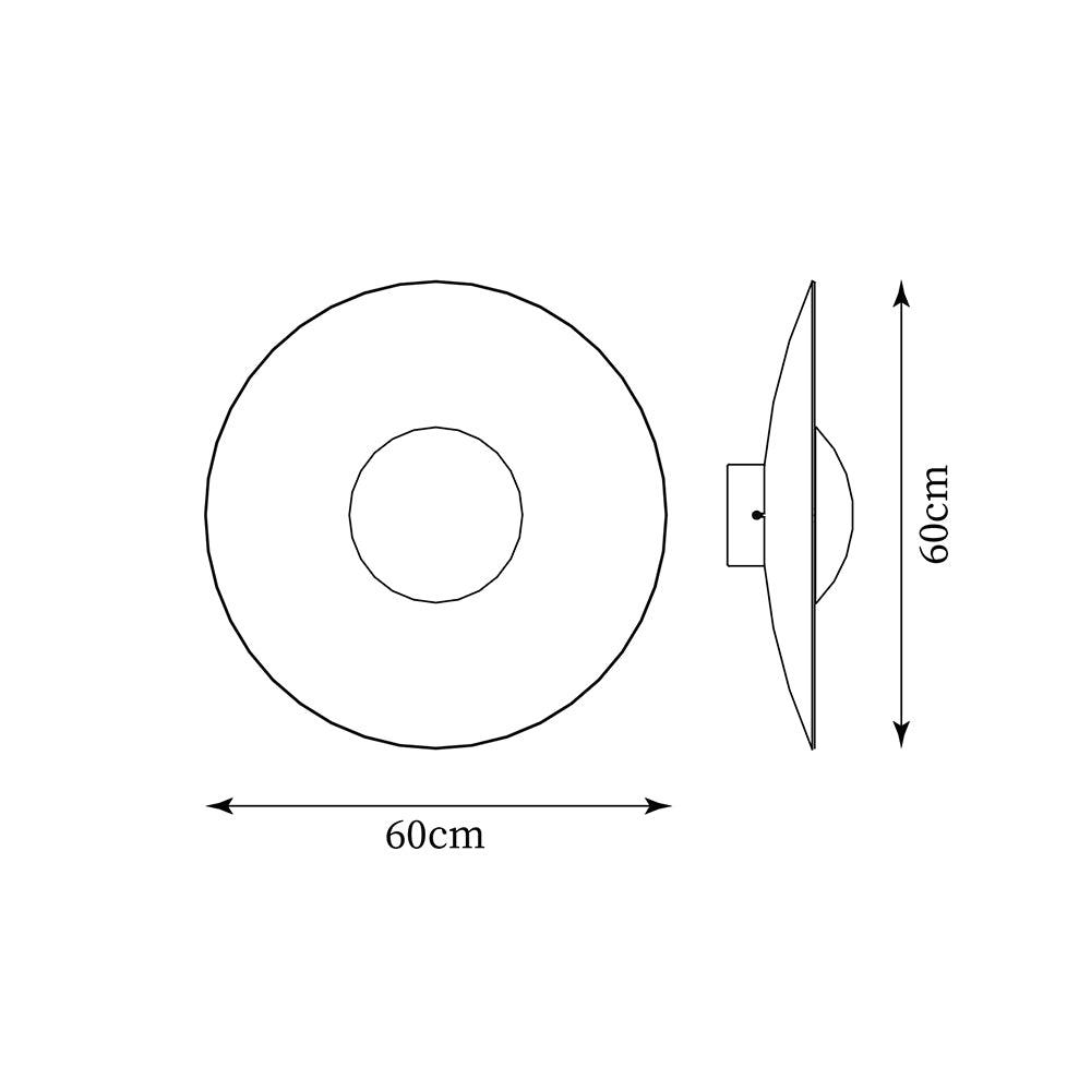 Lampa Ścienna Nowoczesna Minimalistyczna z Okrągłym Kloszem i Zintegrowanym LED