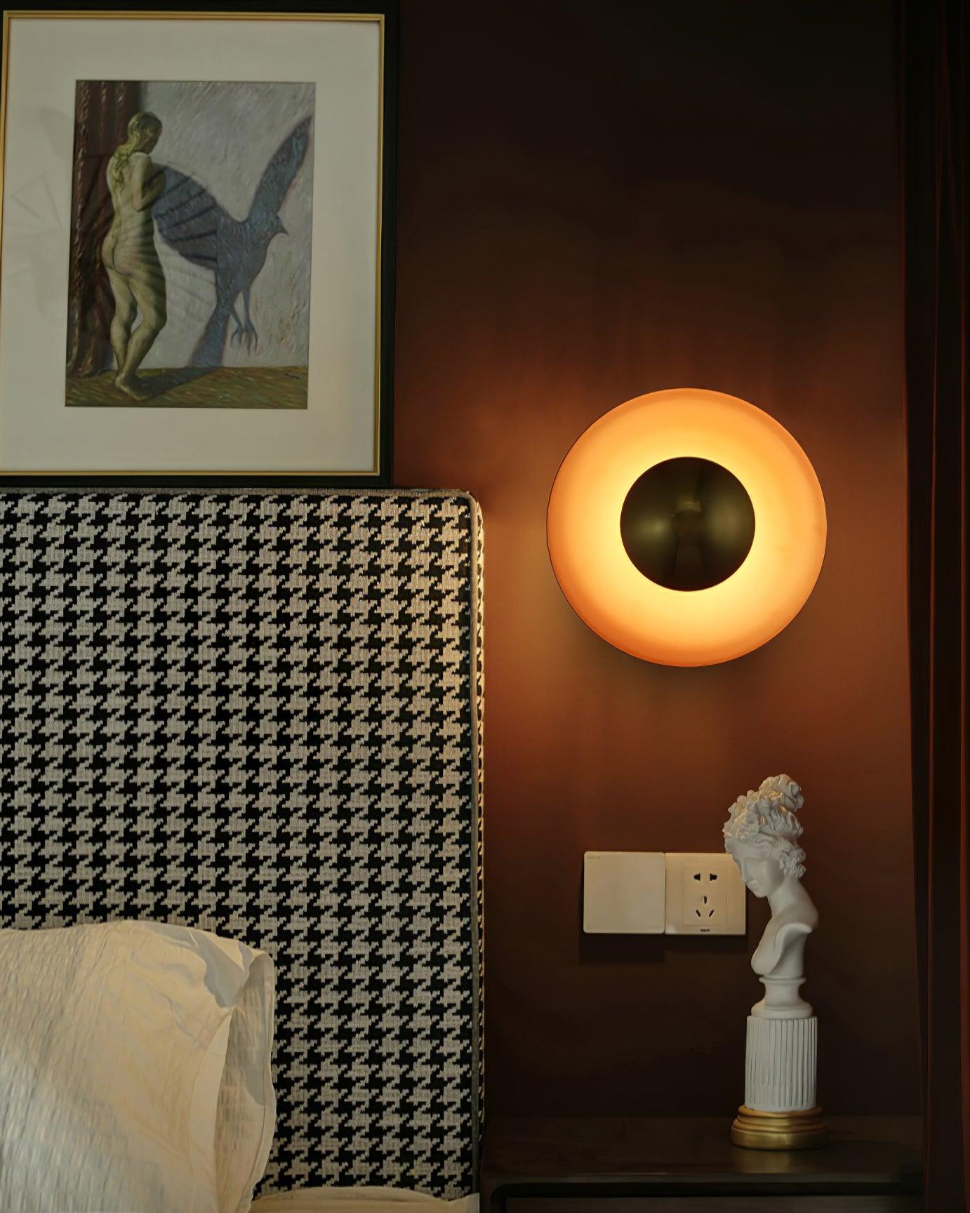 Lampa Ścienna Nowoczesna Minimalistyczna z Okrągłym Kloszem i Zintegrowanym LED