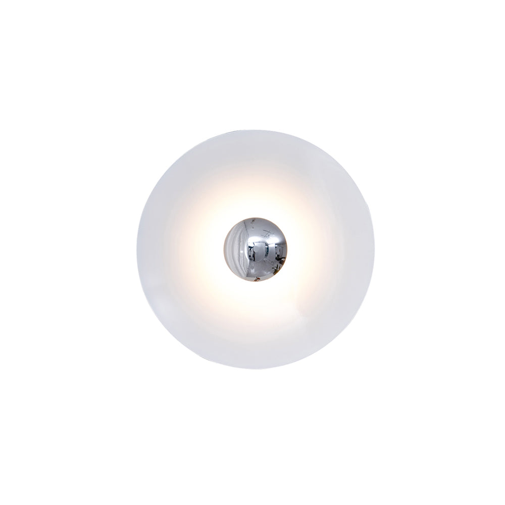 Lampa Ścienna Nowoczesna Minimalistyczna z Okrągłym Kloszem i Zintegrowanym LED