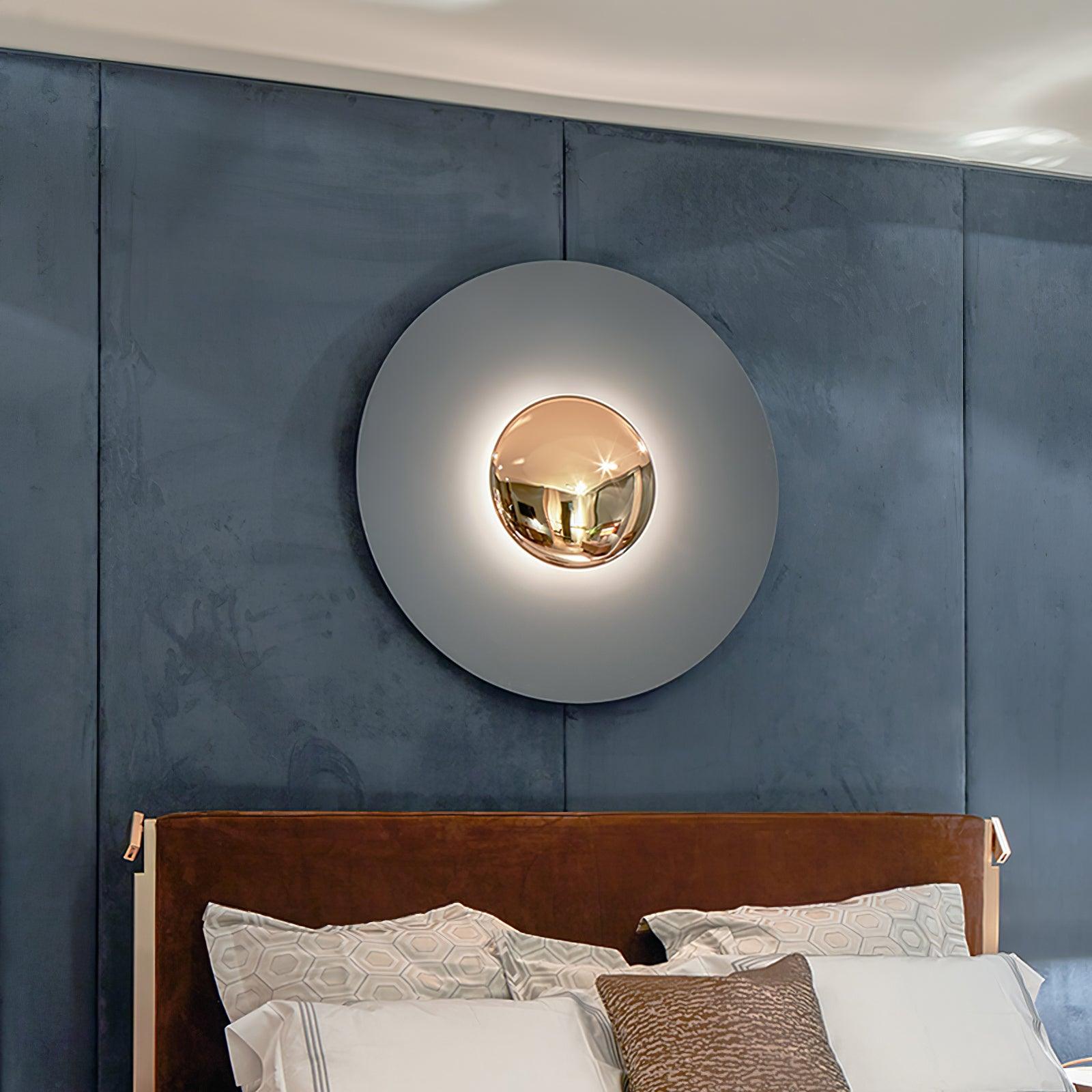 Lampa Ścienna Nowoczesna Minimalistyczna z Okrągłym Kloszem i Zintegrowanym LED