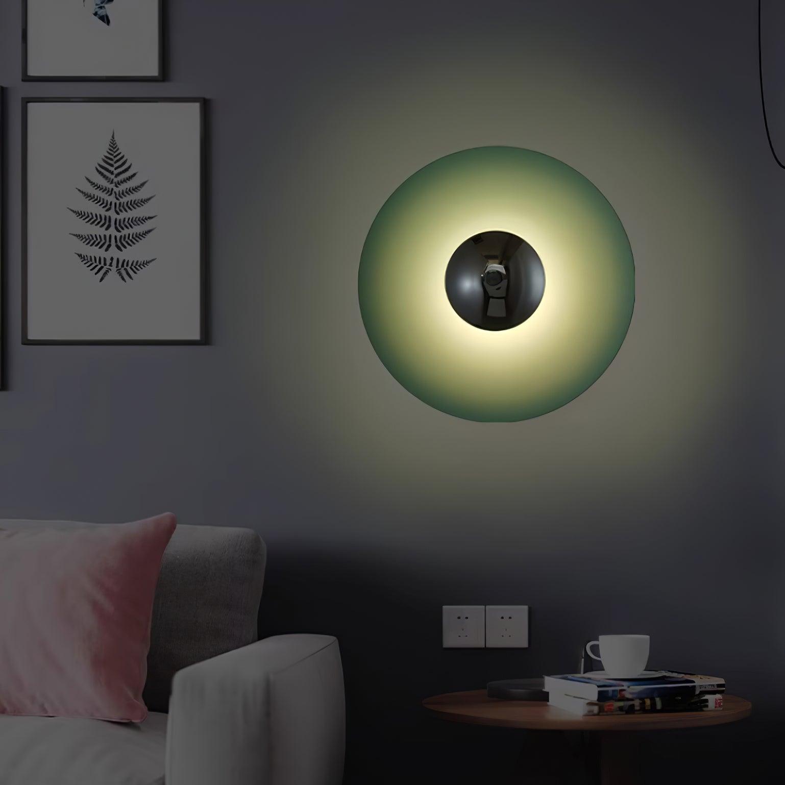 Lampa Ścienna Nowoczesna Minimalistyczna z Okrągłym Kloszem i Zintegrowanym LED