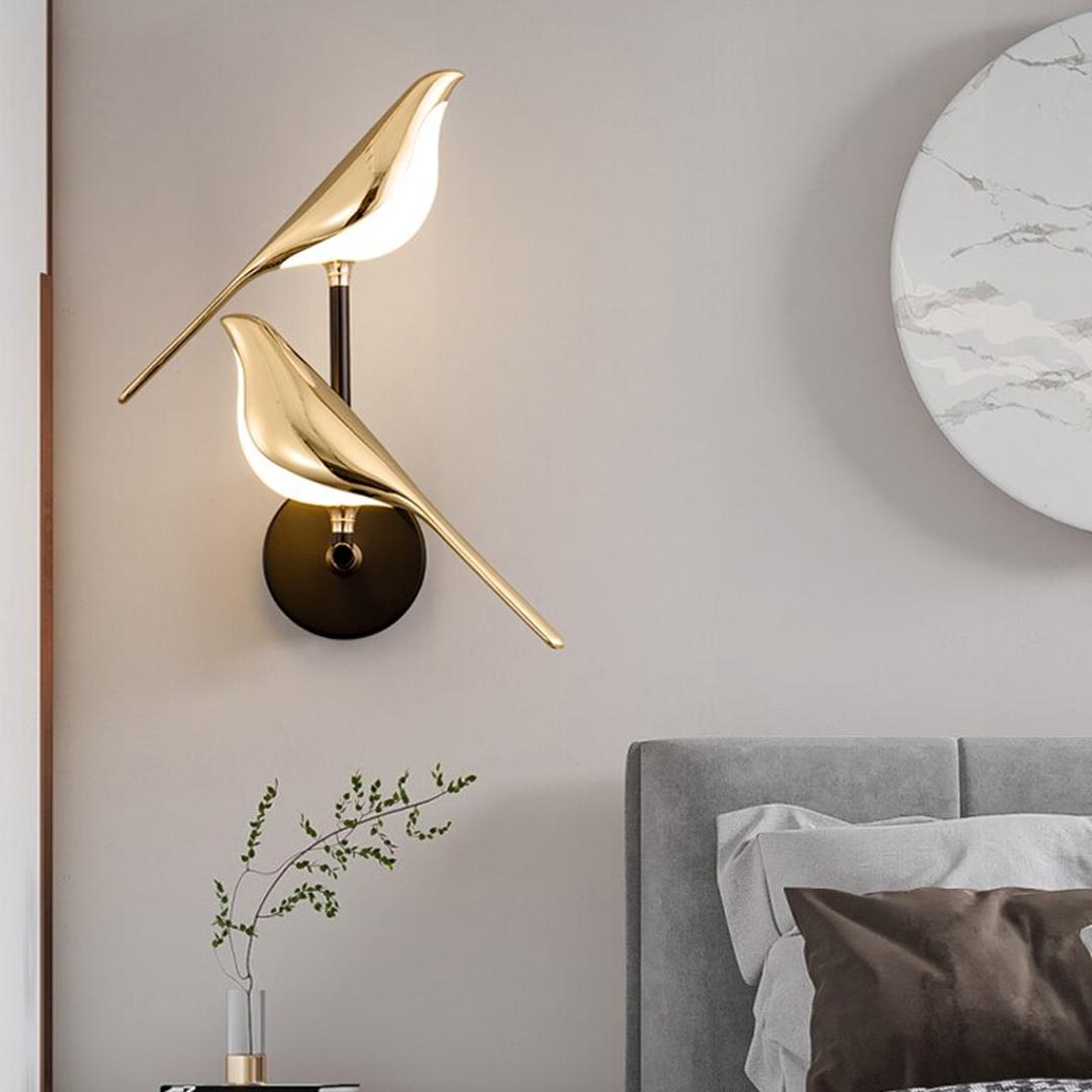 Lampa Ścienna Nowoczesna z Motywem Ptaka
