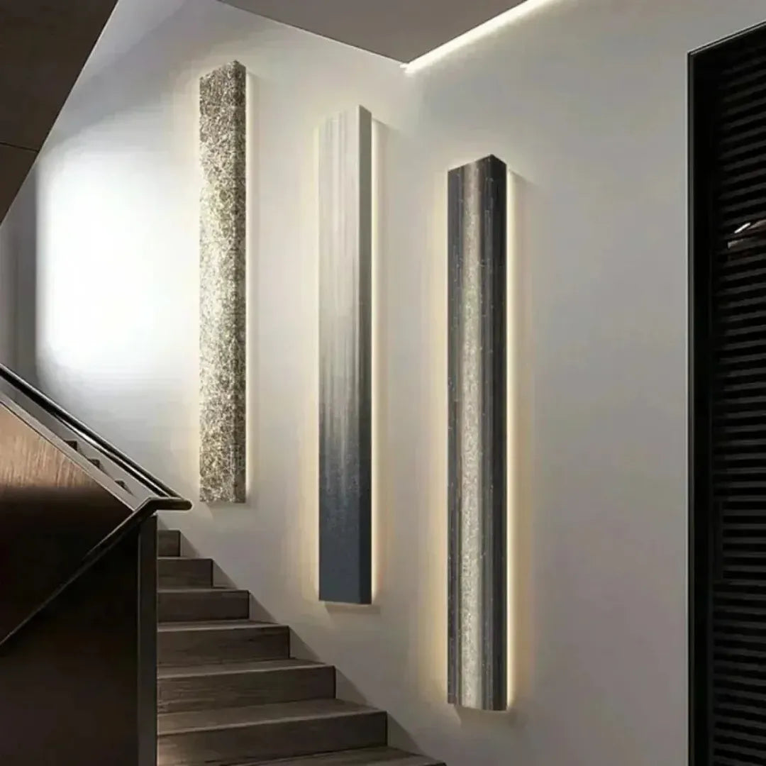 Lampa Ścienna Nowoczesna z Podświetleniem LED i Wzorem Artystycznym