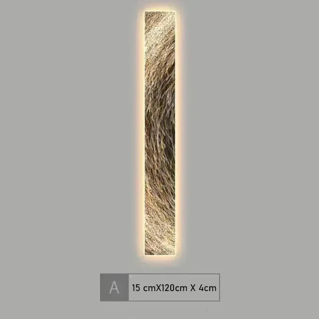 Lampa Ścienna Nowoczesna z Podświetleniem LED i Wzorem Artystycznym