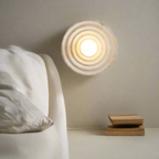 Lampa Ścienna Okrągła Wabi-Sabi Retro z Teksturowaną Obudową