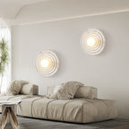 Lampa Ścienna Okrągła Wabi-Sabi Retro z Teksturowaną Obudową