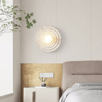 Lampa Ścienna Okrągła Wabi-Sabi Retro z Teksturowaną Obudową