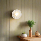Lampa Ścienna Okrągła Wabi-Sabi Retro z Teksturowaną Obudową