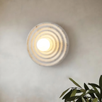 Lampa Ścienna Okrągła Wabi-Sabi Retro z Teksturowaną Obudową