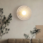 Lampa Ścienna Okrągła Wabi-Sabi Retro z Teksturowaną Obudową