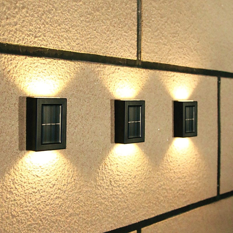 Lampa Ścienna Solarna na Zewnątrz z Oświetleniem Góra-Dół