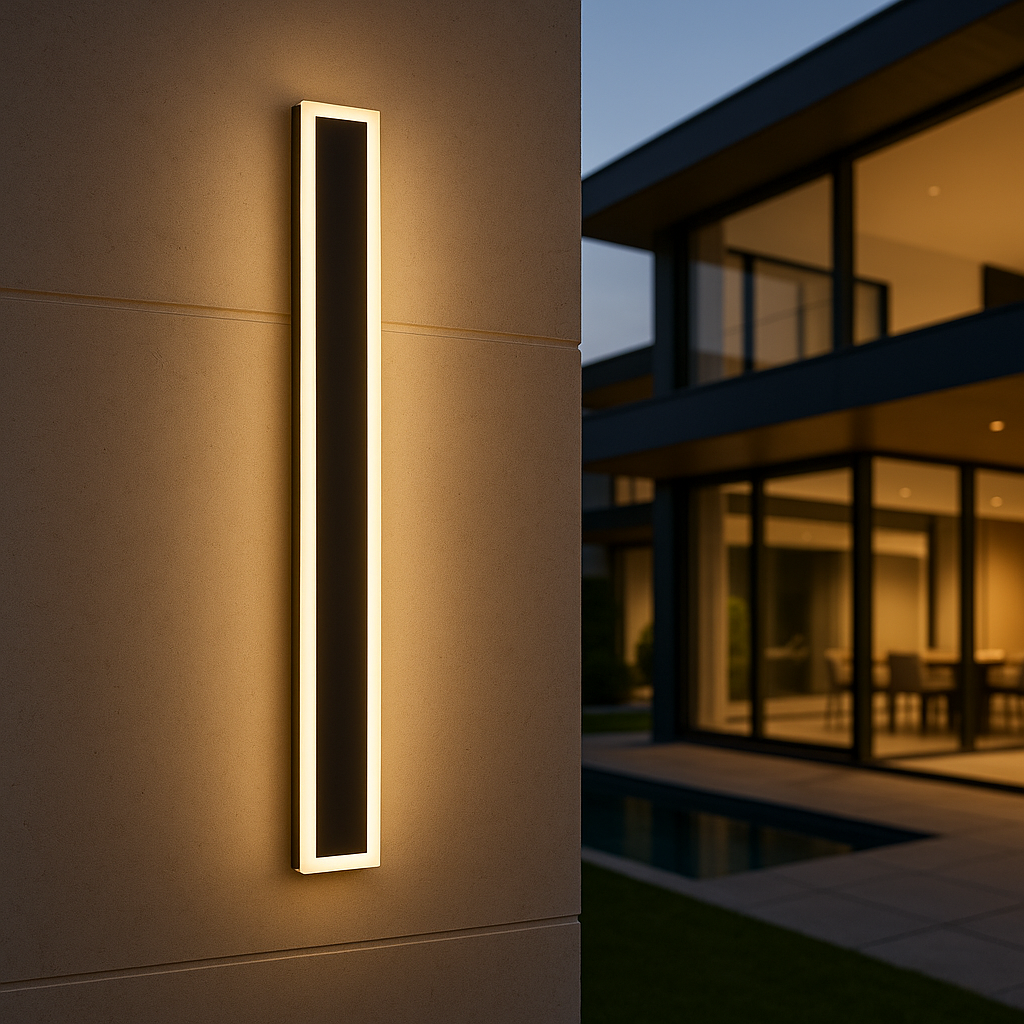 Lampa Ścienna Zewnętrzna Minimalistyczna z Czujnikiem Ruchu