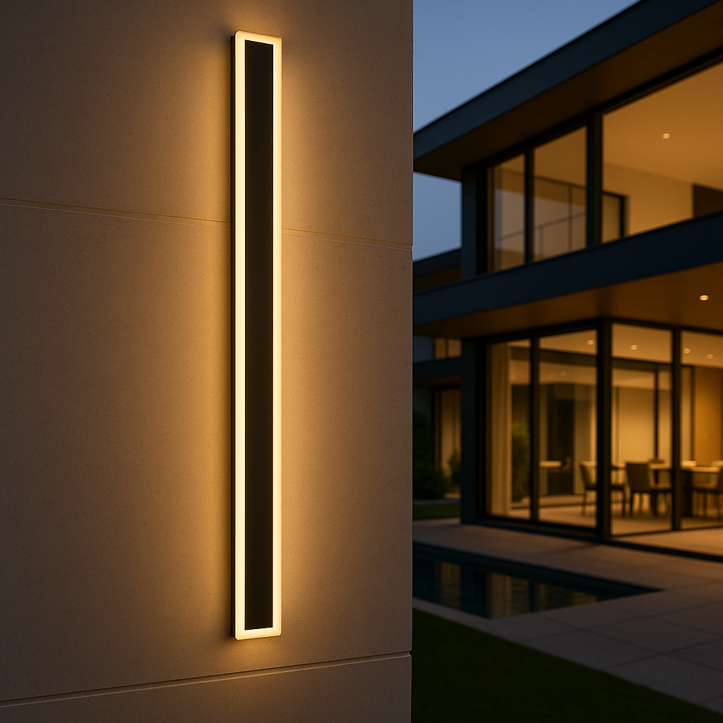 Lampa Ścienna Zewnętrzna Minimalistyczna z Czujnikiem Ruchu