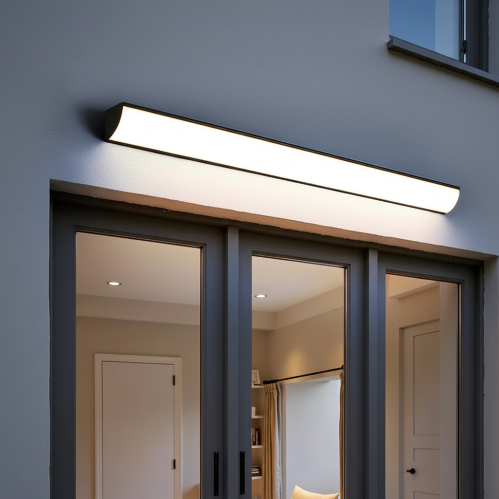 Lampa Ścienna Zewnętrzna Minimalistyczna z Wbudowanym LED