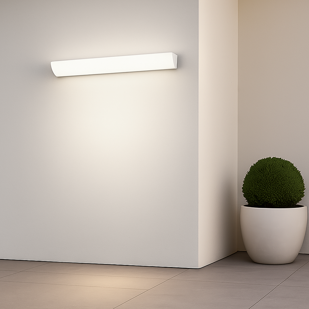 Lampa Ścienna Zewnętrzna Minimalistyczna z Zintegrowanym LED i Klasą Szczelności IP65