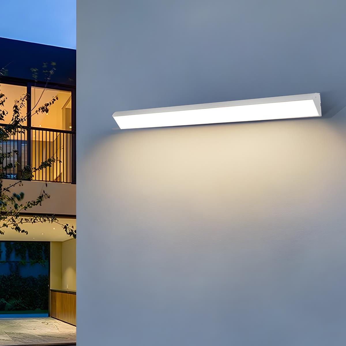 Lampa Ścienna Zewnętrzna Modernistyczna z Wbudowanym źródłem Światła i Regulacją Barwy
