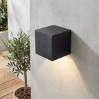 Lampa Ścienna Zewnętrzna Nowoczesna z Kwadratową Obudową do Elewacji i Tarasu
