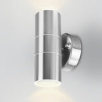 Lampa Ścienna Zewnętrzna Nowoczesna z Podwójnym Strumieniem Światła i Gniazdem GU10